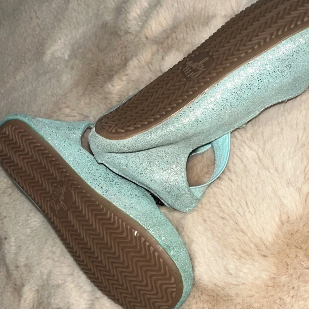 Monkey Feet Sparkly light Blue Dress Shoes